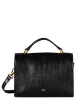 Sac Louise Lezard Nat et nin Noir lezard L