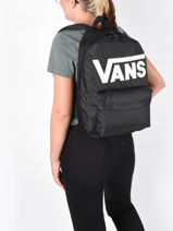 Sac  Dos 1 Compartiment Vans Noir backpack VN0A5KHP-vue-porte