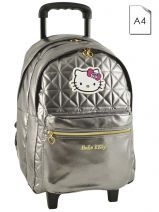 Sac  Dos  Roulettes Hello kitty Gris new glam HKW22011