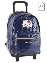 Sac  Dos  Roulettes Hello kitty Bleu new glam HKW22011