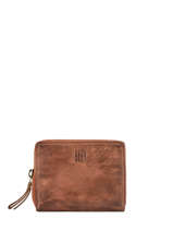 Porte-monnaie Texas Cuir Biba Marron heritage BT11