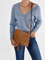 Cross Body Tas Caviar Leder Milano Bruin caviar CA21062-vue-porte