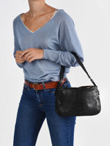 Sac Bandoulire Heritage Cuir Biba Noir heritage BT18-vue-porte