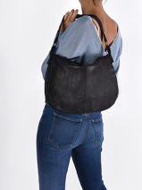 Sac Bandoulire Heritage Cuir Biba Orange heritage BT17-vue-porte