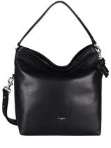 Grand Sac Hobo Pauline Cuir Lisse Le tanneur Noir pauline TPOL1420