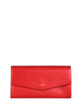 Portefeuille Compagnon Charlotte Cuir Lisse Le tanneur Rouge charlotte TOTT3302