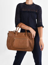 Sac Tegan Cuir Nat et nin Marron vintage TEGAN-vue-porte