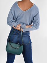 Sac Bandoulire Caviar Cuir Milano Vert caviar CA21065-vue-porte
