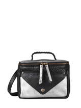 Sac Gavroche Redition Cuir Paul marius Noir argento GAVROARG