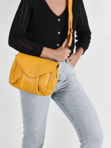 Sac Suzon M Cuir Paul marius Jaune vintage ARTISANE-vue-porte