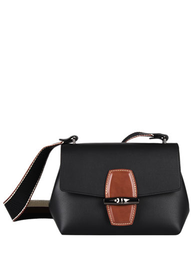Longchamp Roseau sellier Sac port� travers Noir