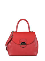 Sac � Main Foulonne Pia Cuir Lancaster Rouge retro janis 62