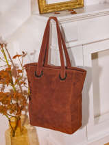 Shoppingtas Velvet Sude Milano Rood velvet VE21062