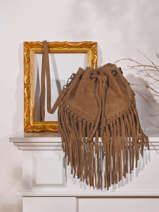 Sac Bourse Velvet Aspect Daim Milano Marron velvet VE21063