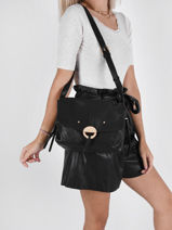 Sac Bandoulire Othilia En Cuir Lisse Vanessa bruno Noir othilia 33V40813-vue-porte