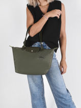 Longchamp Le pliage green Besace Vert-vue-porte