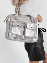 Documententas Dandy Argento Leder Paul marius Grijs argento DANDYARG-vue-porte