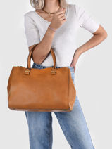 Sac Port Main Wieske Cuir Burkely Marron vintage 22-vue-porte