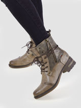Bottines Mustang Beige women 1229510-vue-porte