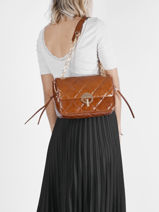 Sac Port paule Moon Cuir Matelass Vanessa bruno Marron moon 84V40324-vue-porte