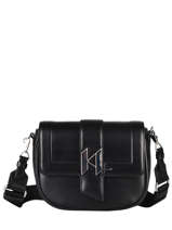 Schoudertas K/saddle Leder Karl lagerfeld Zwart k saddle 216W3037