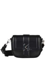 Sac Bandoulier K/saddle Cuir Karl lagerfeld Noir k saddle 216W3039