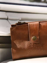 Porte-monnaie Porte-cartes Cow Cuir Basilic pepper Marron cow BCOW94