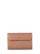 Portefeuille Nathan baume Marron grained 410N