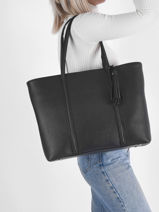 Sac Port paule Nathan Cuir Nathan baume Noir nathan 1-vue-porte