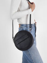 Sac Bandouli�re Dorine Cuir Nathan baume Bleu nathan 32PO-vue-porte