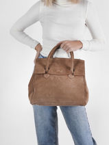 Sac � Main Clara Cuir Daim Nathan baume Vert nathan 2S-vue-porte