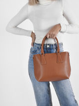 Sac  Main Courtney Cuir Nathan baume Marron event 4-vue-porte