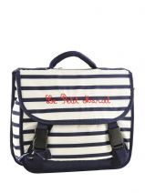 Cartable Little marcel Bleu le petit marcel marine RAISIN4