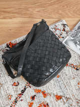 Cross Body Tas Heritage Leder Biba Zwart heritage LEI4L