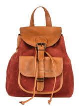 Rugzak Baroudeur Pampa Leder Paul marius Rood pampa H400T