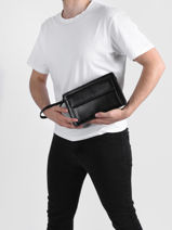 Herenpocket Crosta 2 Compartimenten Leder Etrier Zilver crosta ECRO7160-vue-porte