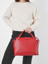 Sac Port Main Dune Cuir Dune Cuir Lancaster Rouge dune 68-vue-porte