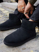 Classic Mini Ii Laarzen Uit Leder Ugg Zwart women 1016222