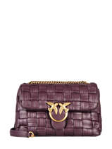 Cross Body Tas Classic Love Bag Puff Weave Pinko Violet love bag weave 1P22FZ