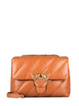 Sac Port paule Big Love Bag Puff Maxi Quilt Cuir Pinko Marron love bag puff 1P22AW