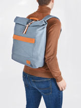 Sac  Dos Faguo Bleu cotton 2ILU0101-vue-porte