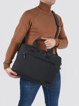 Documententas 1 Compartiment Met 15" Laptopvak Hexagona Zwart legend 586526-vue-porte