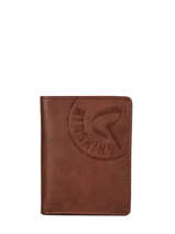 Portefeuille Electron Cuir Redskins Marron wallet ELECTRON