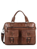 Porte Documents (main) Basilic pepper Marron traveler BTRA08