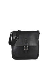 Cross Body Tas Traveler Leder Basilic pepper Zwart traveler BTRA04