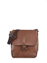 Sac Bandouli�re Traveler Cuir Basilic pepper Marron traveler BTRA04