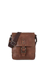 Cross Body Tas Traveler Leder Basilic pepper Bruin traveler BTRA03