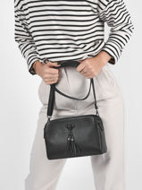 Cross Body Tas Caviar Leder Milano Bruin caviar CA21101-vue-porte