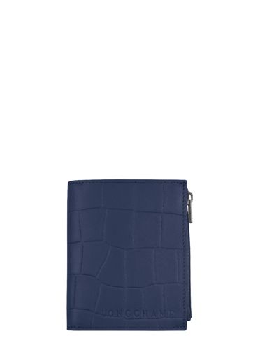 Longchamp Croco block Portefeuille Bleu