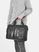 Porte Documents (main) Basilic pepper Noir traveler BTRA08-vue-porte